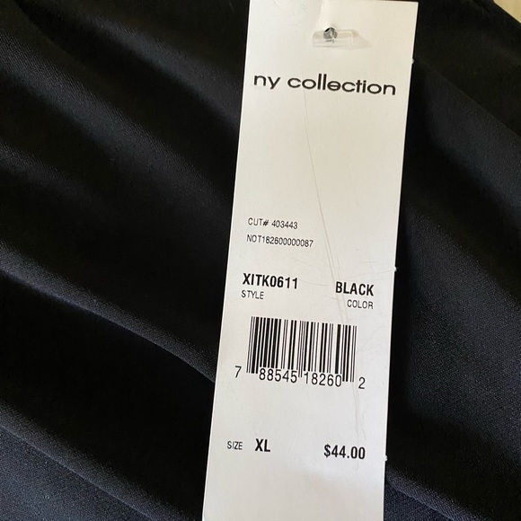 NY COLLECTION BLACK MAXI SHARK BITE SKIRT - Picture 5 of 5